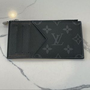 Louis Vuitton Authentic - Coin Card Holder - Black